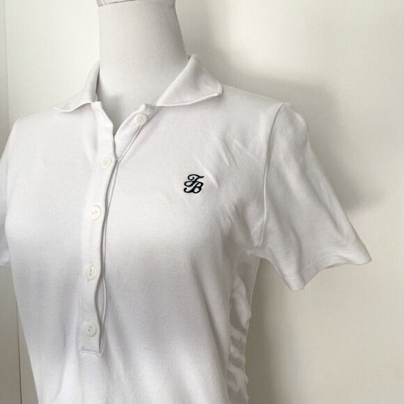 TOMMY BAHAMA WHITE RUFFLE COTTON SHORT SLEEVE POLO DRESS - M - Picture 5 of 8